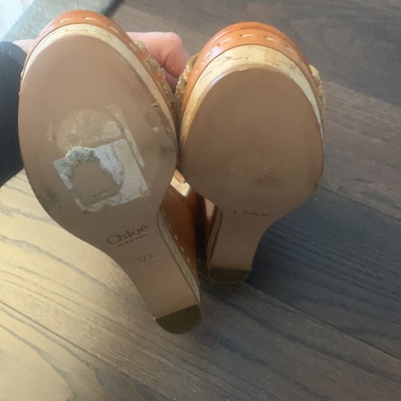 100% authentic Chloe wedges 37.5 fits like a 37 - Picture 9 of 10